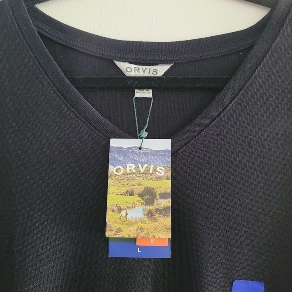 NWT Orvis black knit sleevless top size L - Picture 3 of 5